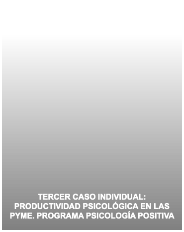  TERCER CASO INDIVIDUAL: PRODUCTIVIDAD PSICOLÓGICA EN LAS PYME. PROGRAMA PSICOLOGÍA POSITIVA 